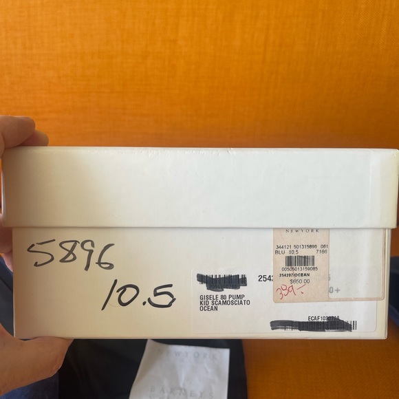 YVES SAINT LAURENT Swede BLUE HEELS💝HP - Picture 14 of 14